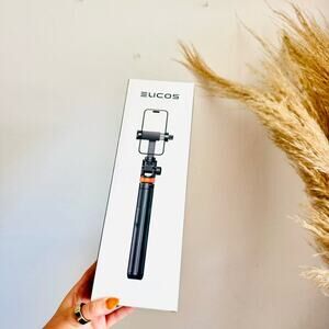 NEW EUCOS Black Red Tripod Selfie Stick Universal Bluetooth Wireless Remote